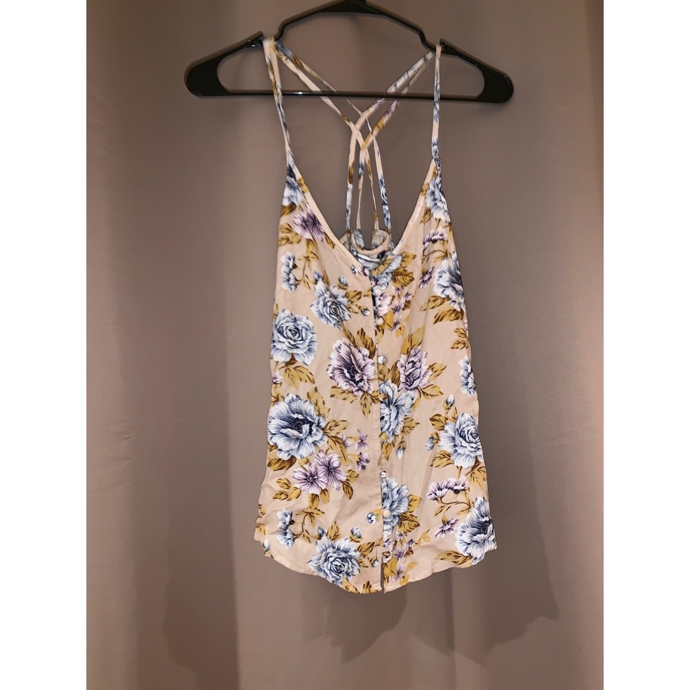 Tan floral camisole